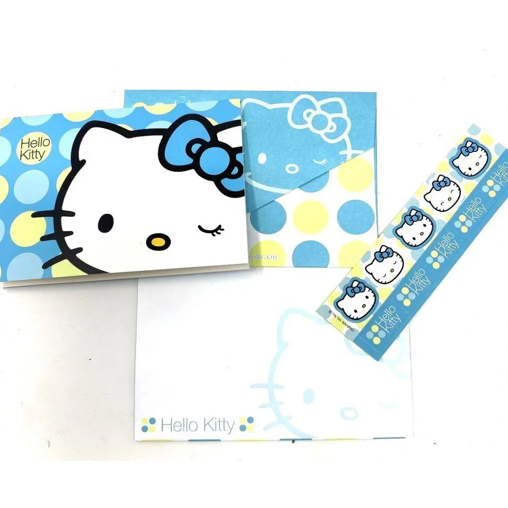 Sanrio Hello Kitty And Mimmy Stationery Bundle Envelopes Stickers Notepad Cards